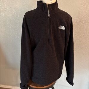 The North Face Men's Textured Cap Rock Pullover 1/4 Zip Black Medium Sweatshirt